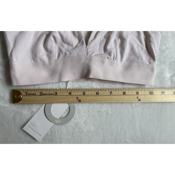 Skin Worldwide Organic Pima Cotton Gracelynne Bralette Size XS Pearl Pink NWT - Picture 6 of 7